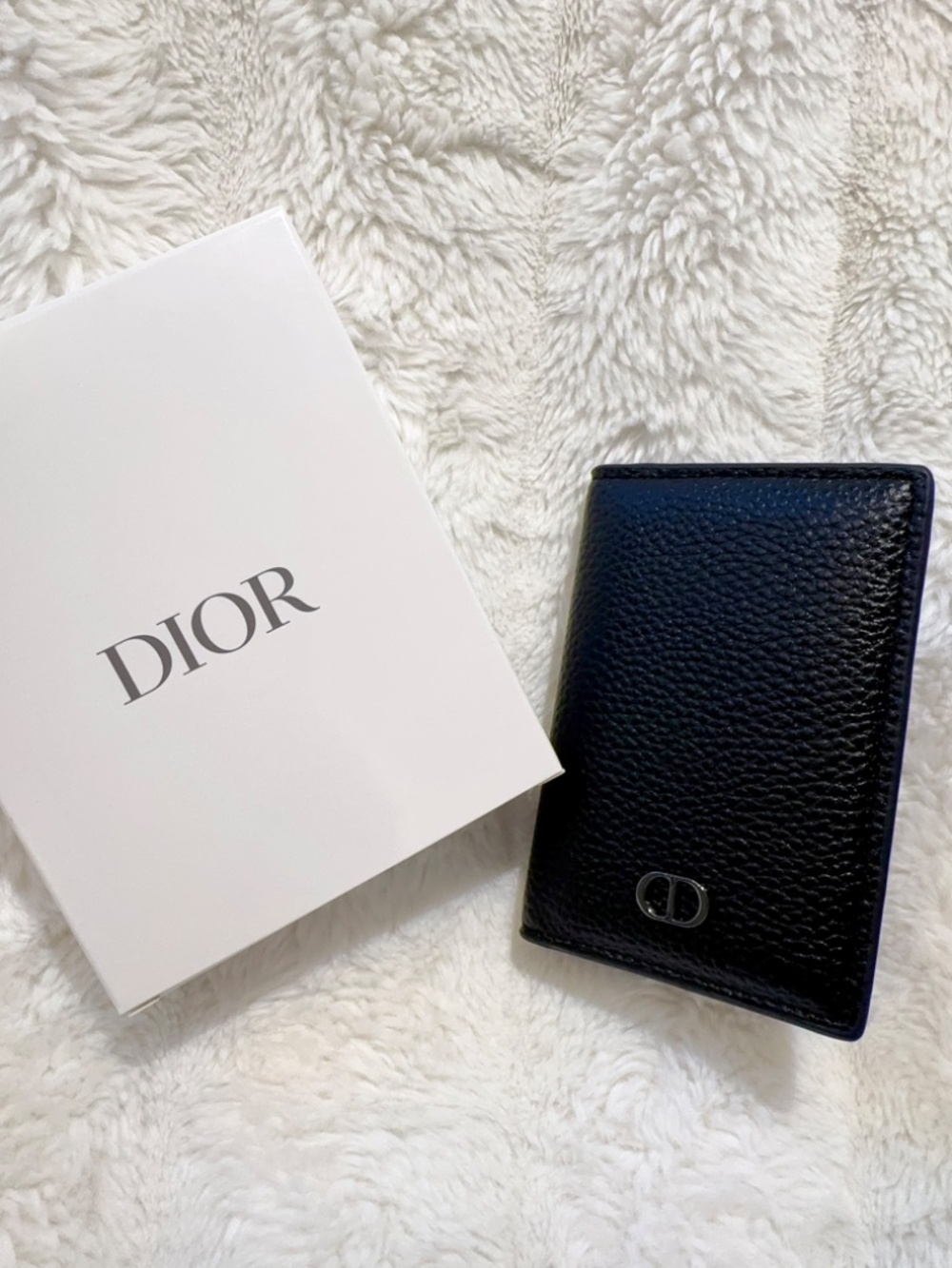 Dior Men VIP Gift Card Holder Wallet Black Faux Leather Gift With Purchase GWP
